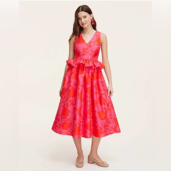 Kate Spade x Target Dresses & Skirts - Women's Classic Rose Peplum Midi Dress - kate spade new york Pink/Red 6 NWT